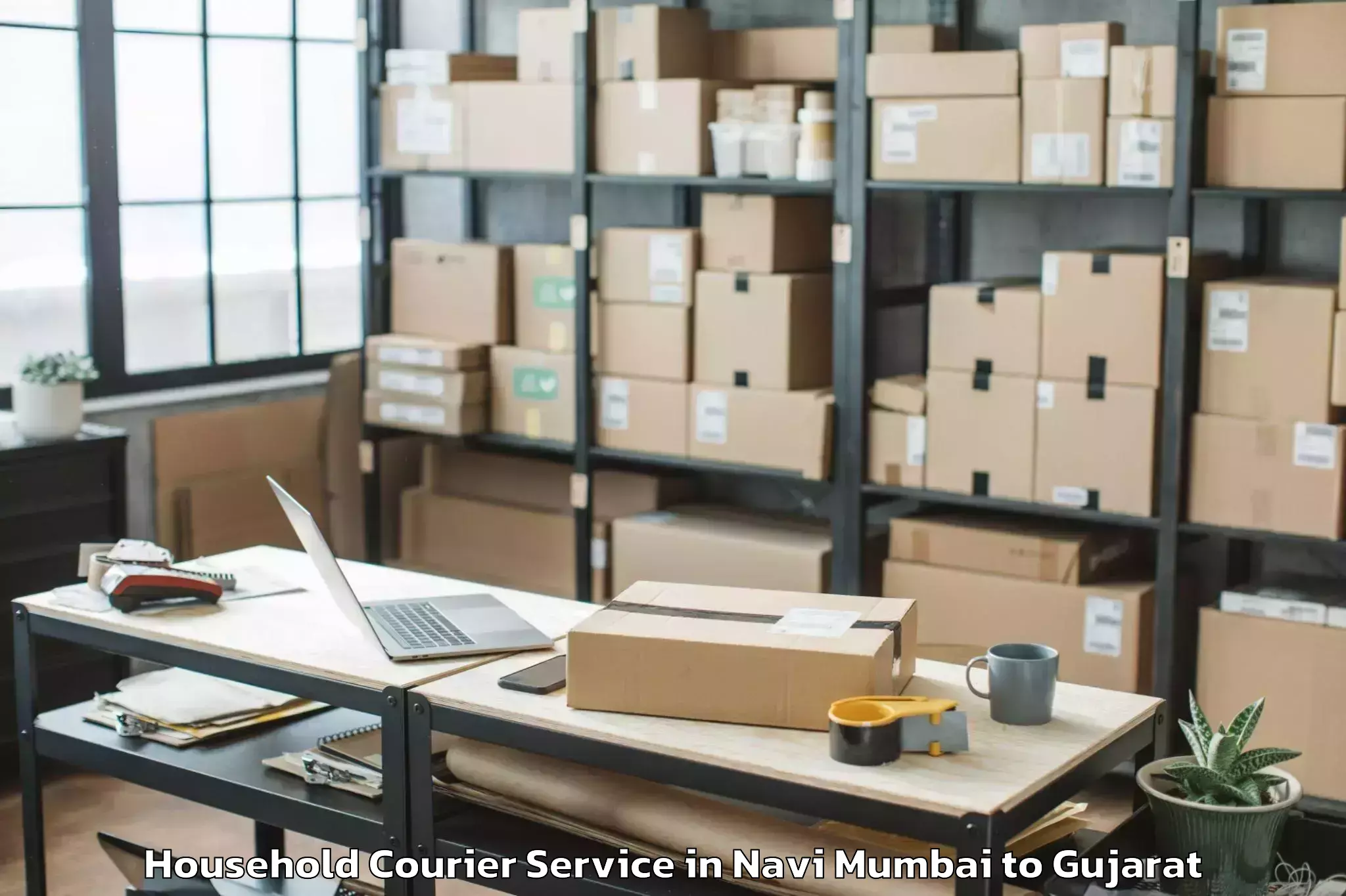 Discover Navi Mumbai to Kanodar Household Courier